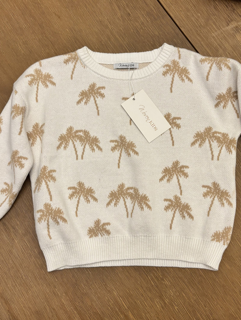 Woven Kids 4T 100% cotton Palm Tree Sweater